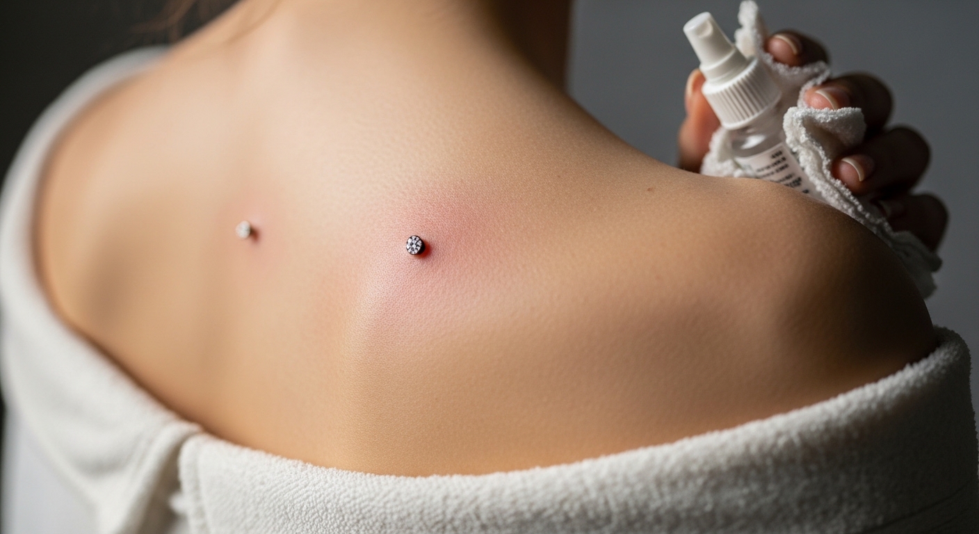 back dermal piercing